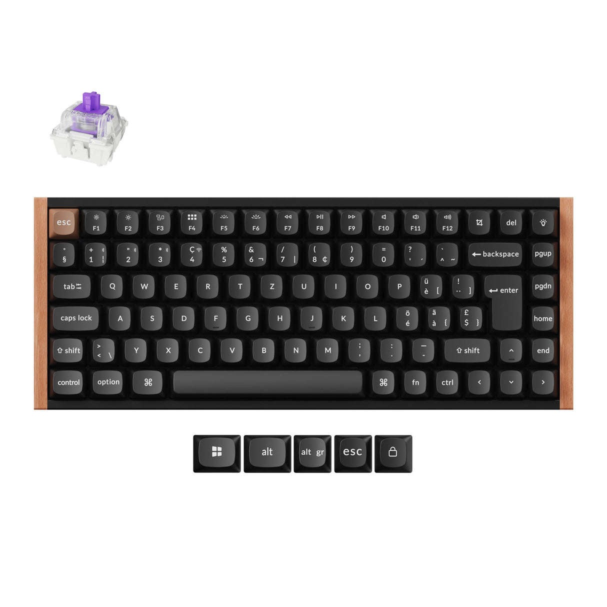 Keychron-K2-HE-Wireless-Magnetic-Switch-Custom-Keyboard-ISO-Swiss-Black-Special-Edition