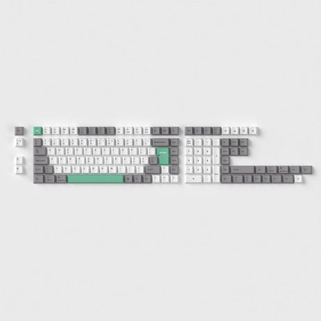 Cherry Profile Dye Sub PBT Full Set Keycap Set Gray White Mint Swiss ISO