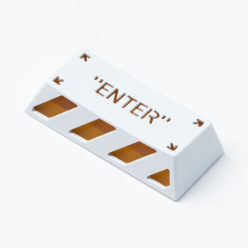 Enter Key Aluminium Alloy Artisan Keycap-White