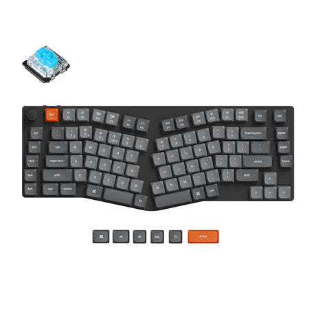 Keychron K15 Max ultra slim wireless custom mechanical keyboard Gateron Blue