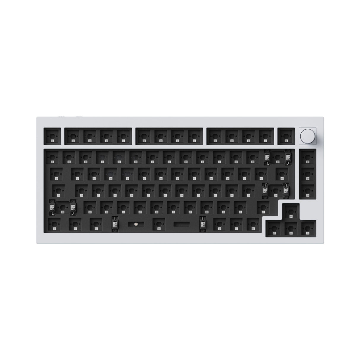 Keychron Q1 HE 75% Layout Wireless QMK Custom Gateron Magnetic Switch Keyboard Shell White Barebone