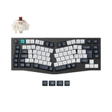 Keychron Q10 Pro QMK/VIA wireless custom mechanical keyboard 75 percent Alice layout full aluminum black  for Mac Windows Linux Gateron Jupiter brown ISO Nordic layout