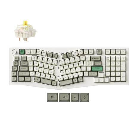 Keychron Q13 Max QMK Wireless Custom Mechanical Keyboard 96 percent Alice Layout Aluminum White Fully Assembled Knob For Mac Windows Linux Gateron Jupiter Banana