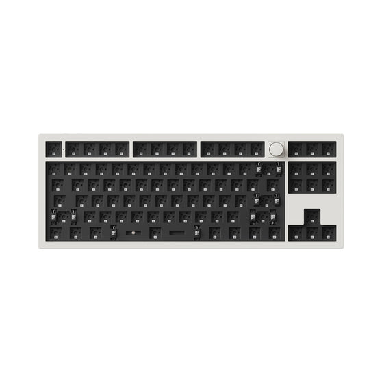 Keychron Q3 Max QMK VIA Wireless Custom Mechanical Keyboard 80% Layout Aluminum White for Mac Windows Linux Barebone Knob