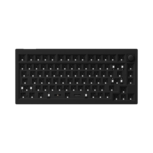 Keychron V1 QMK/VIA Custom Mechanical Keyboard Barebone version Knob version Black frame for Mac Windows Linux