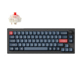 Keychron V2 Max QMK Wireless Custom Mechanical Keyboard 65 Percent Layout Fully Assembled Knob for Mac Windows Linux Gateron Jupiter Red