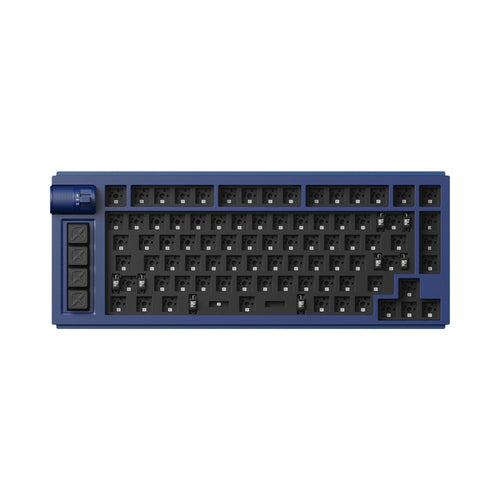 Lemokey L1 QMK VIA Wireless Custom Gaming Keyboard 75% Layout Aluminum Navy Blue Barebone for Windows Mac Linux