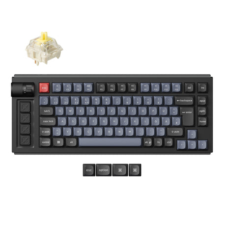 Lemokey L1 QMK Wireless Custom Mechanical Keyboard Gateron Jupiter Banana Version DE ISO Layout Keyboard