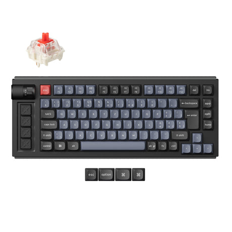 Lemokey L1 QMK Wireless Custom Mechanical Keyboard Gateron Jupiter Red Version Swiss ISO Layout Keyboard