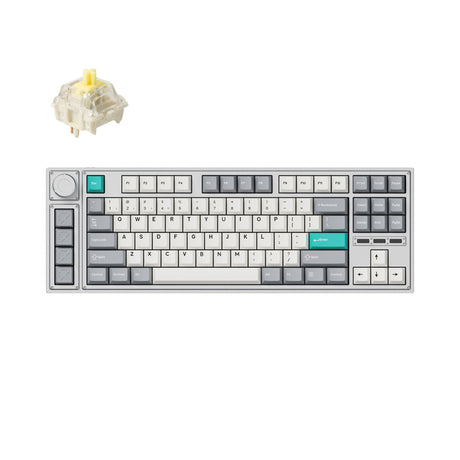 Lemokey L3 QMK/VIA Wireless Custom Mechanical Keyboard Gateron Jupiter Banana Switch-Space Silver