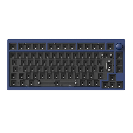 Lemokey P1 Pro QMK/VIA Wireless Custom Gaming Keyboard 75 Percent Layout Aluminum Navy Blue ISO Barebone for Windows Mac Linux