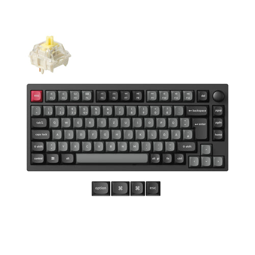 Lemokey P1 Pro QMK Wireless Custom Mechanical Keyboard Keychron Super Banana Version DE ISO Layout Keyboard