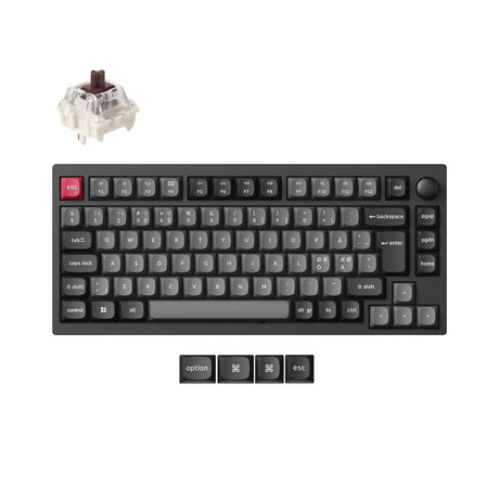 Lemokey P1 Pro QMK Wireless Custom Mechanical Keyboard Keychron Super Brown Version Nordic ISO Layout Keyboard