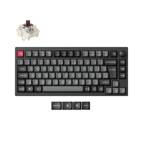 Lemokey P1 Pro QMK Wireless Custom Mechanical Keyboard Keychron Super Brown Version Swiss ISO Layout Keyboard