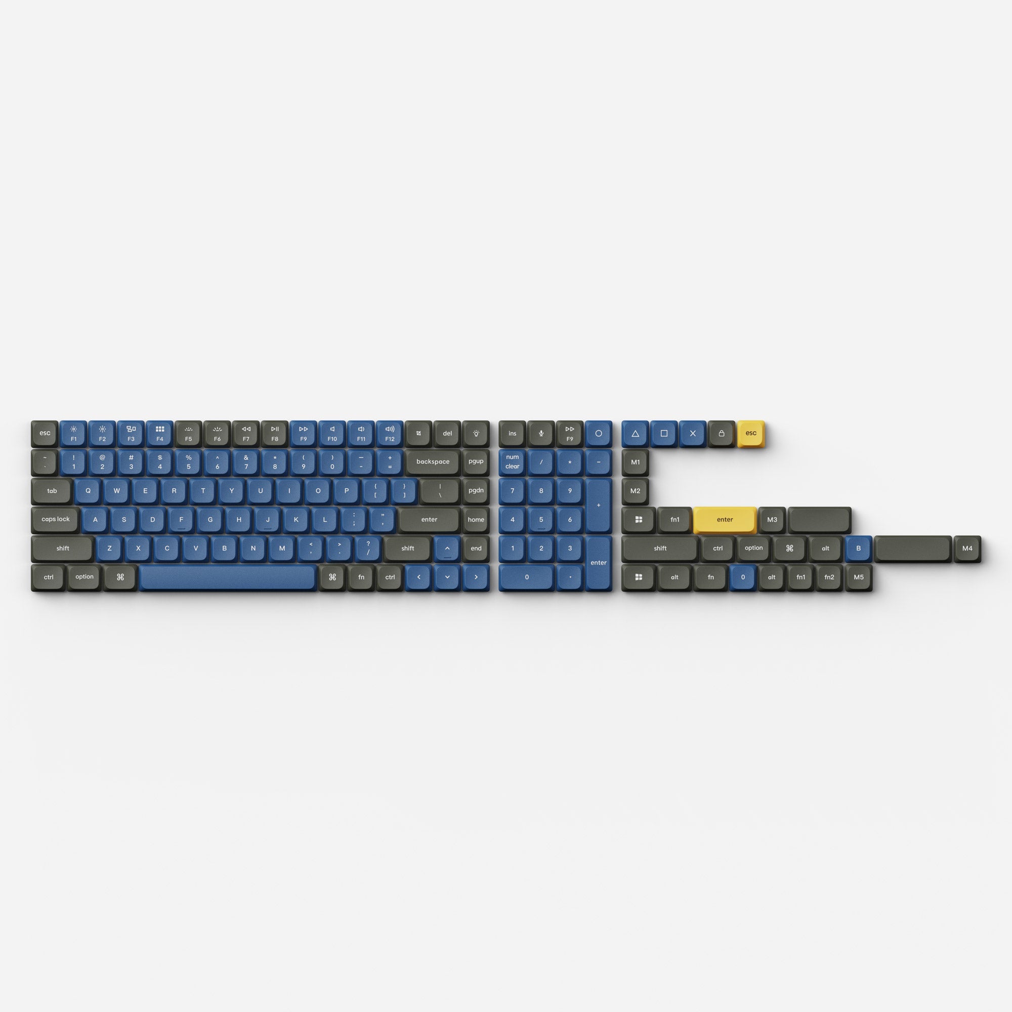 Low Profile Double Shot PBT LSA Keycap Set Version 2 Royal